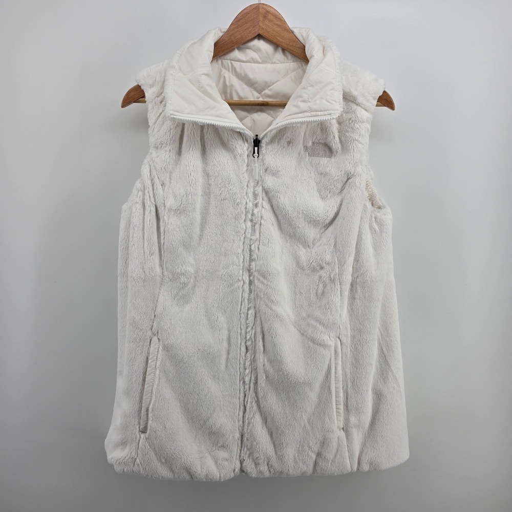 The North Face Womens Sherpa Puffer Reversible Vest White Quilted Fleece Large - Picture 3 of 10
